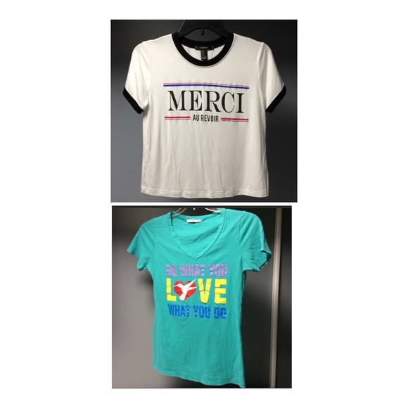 Forever 21 Tops - Crop Top & Tee Sz. M